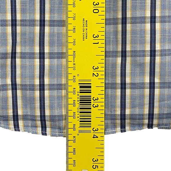 Paul & Shark Men's Yachting Button-Down Shirt Multicolor Blue Pocket 42/16.5 - Picture 7 of 8